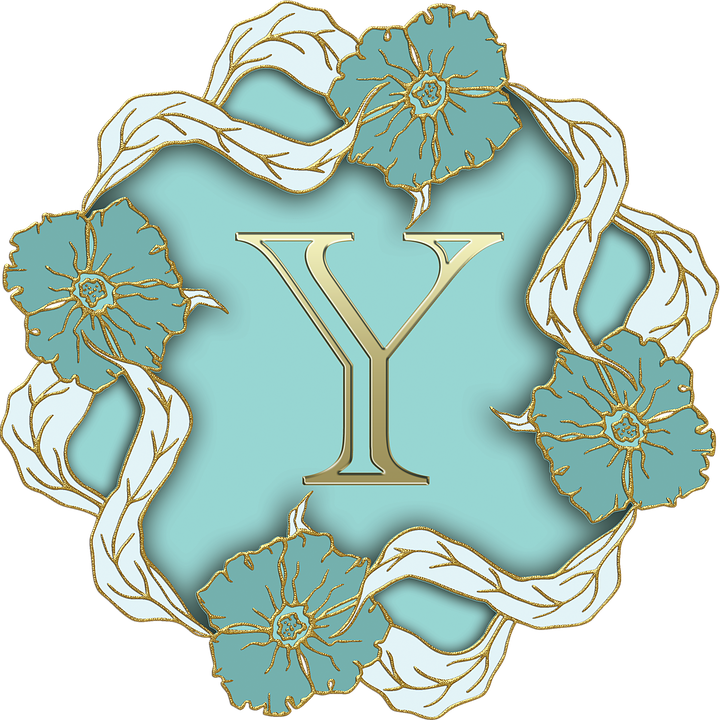 Floral Letter Y Design