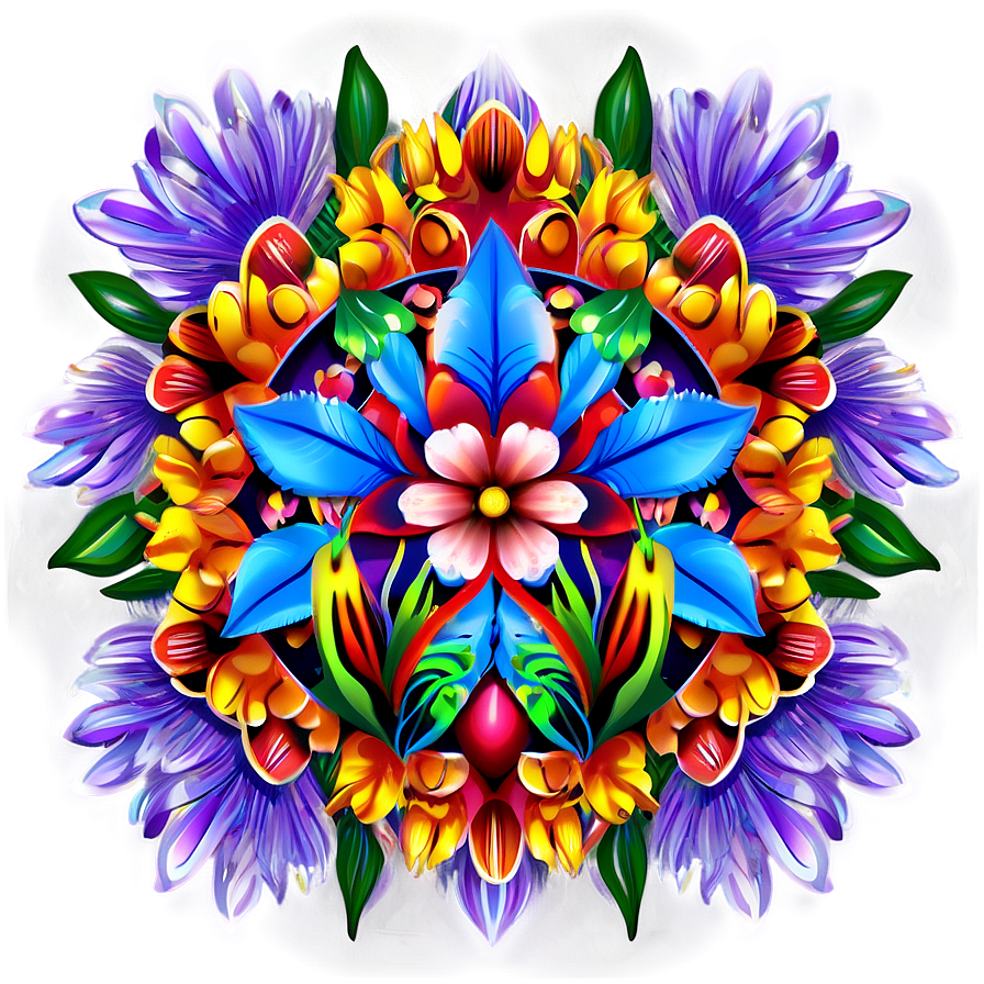 Floral Mandala Drawing Png 96