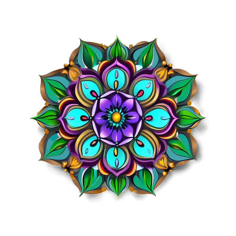 Floral Mandala Drawing Png Hfm67