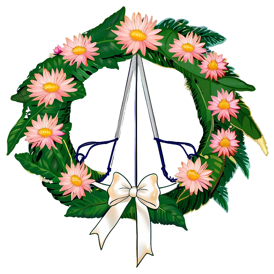 Floral Memorial Wreath Png Vnv