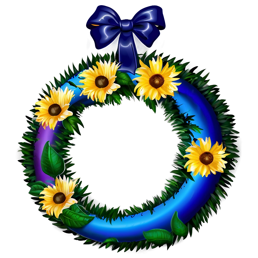 Floral Memorial Wreath Png Vqj15