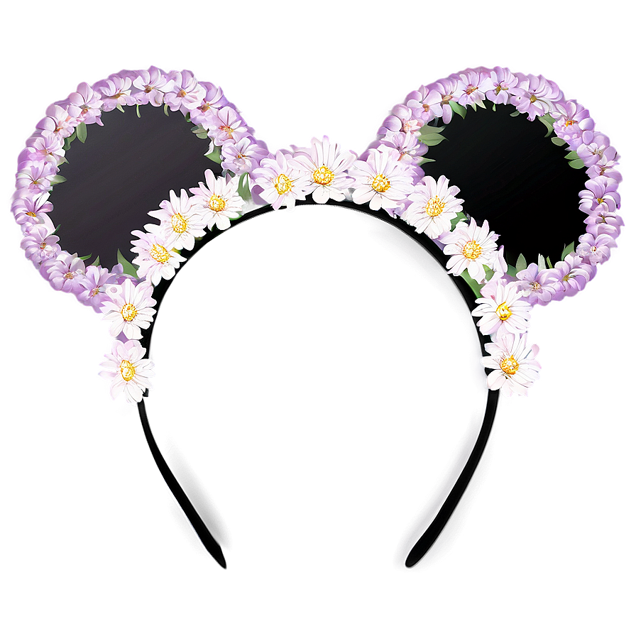 Floral Mickey Mouse Ears Png 06122024