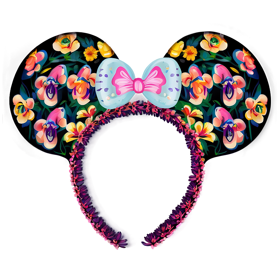 Floral Mouse Ears Overlay Png 06292024