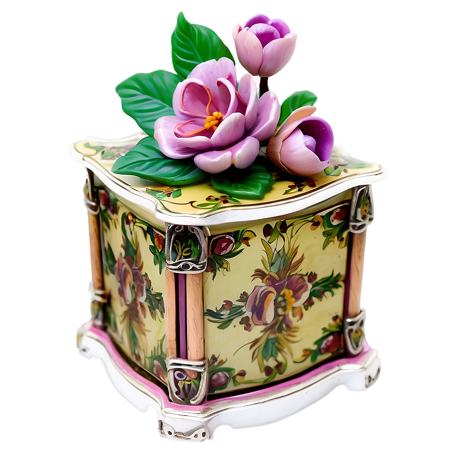 Floral Music Box Png 11