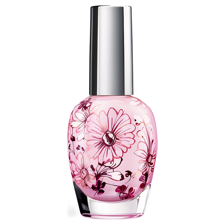 Floral Nail Polish Bottle Png 18