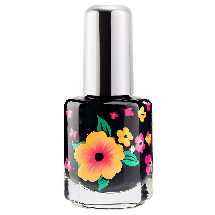 Floral Nail Polish Bottle Png Kpg