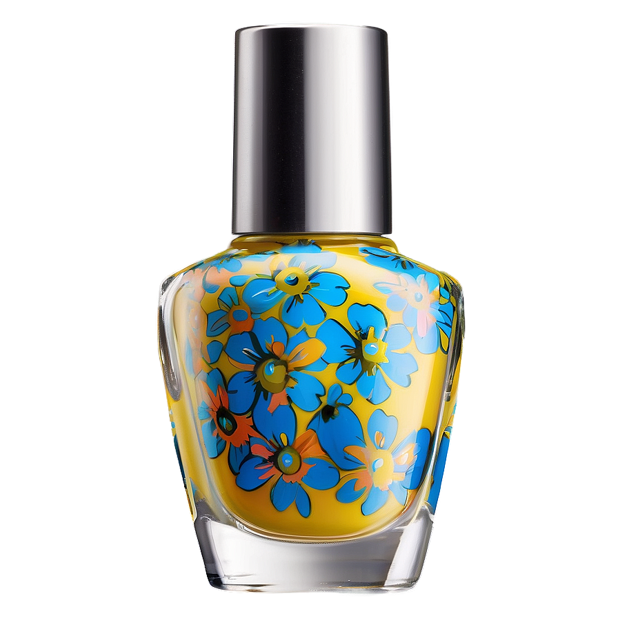 Floral Nail Polish Bottle Png Mgh15