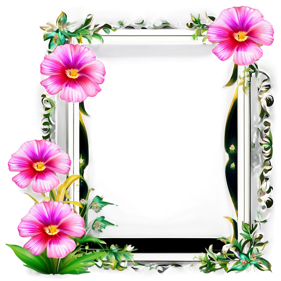 Floral Paradise Frame Png Vga