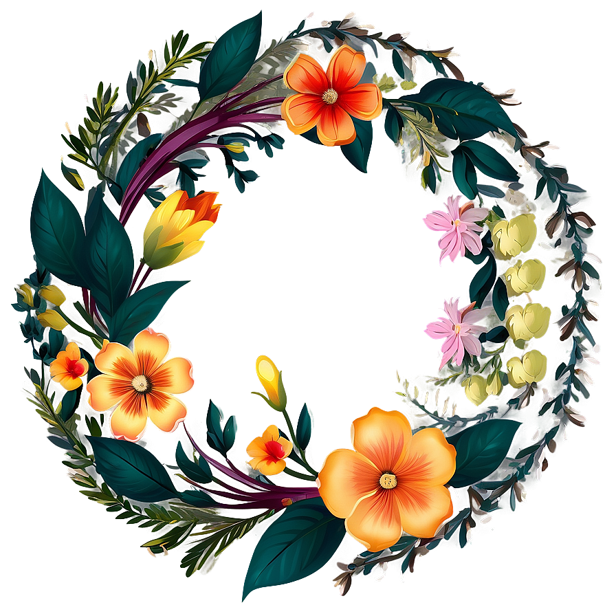 Floral Pattern Border Png Vhh5