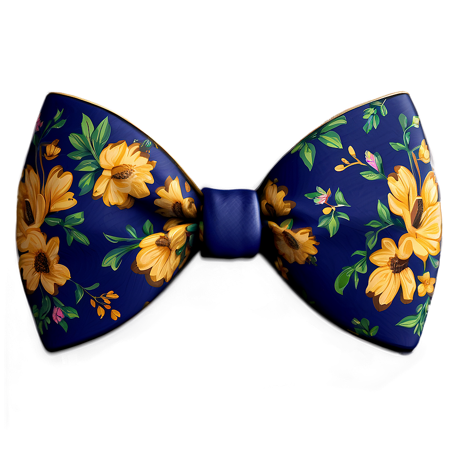 Floral Pattern Bow Tie Png Wwp