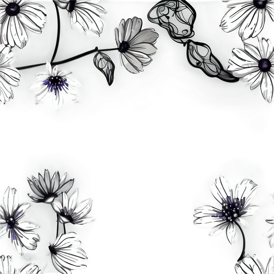 Floral Pattern Drawing Png Hva31