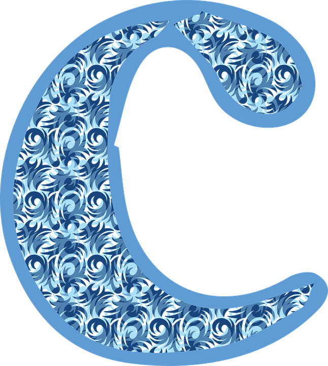 Floral Pattern Letter C