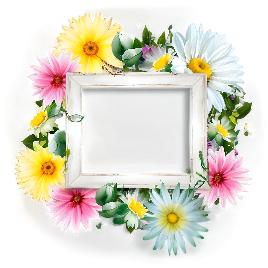 Floral Photo Frame Png Gcj