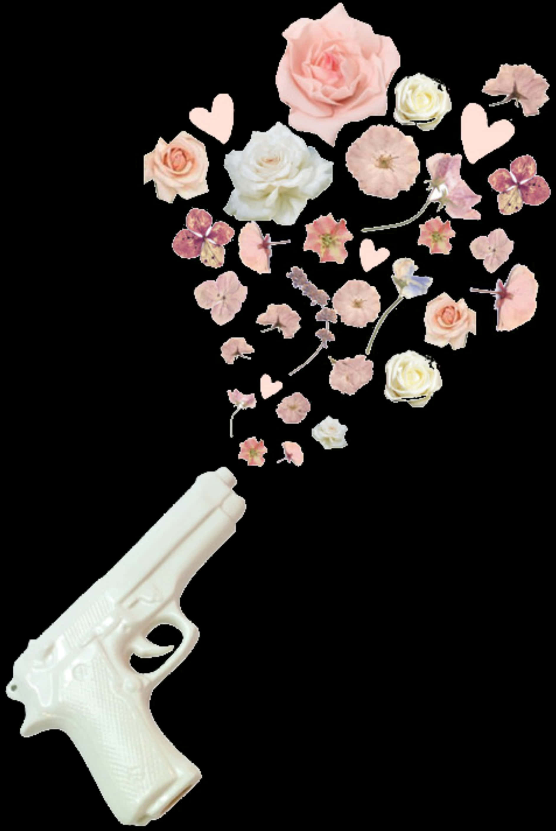 Floral Pistol Aesthetic