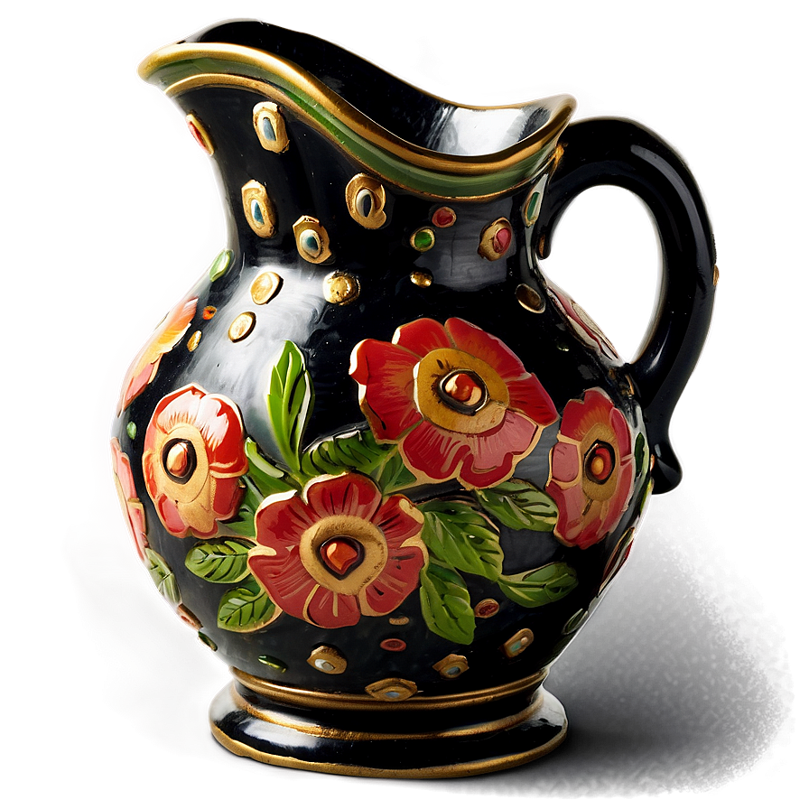 Floral Pitcher Png 06282024