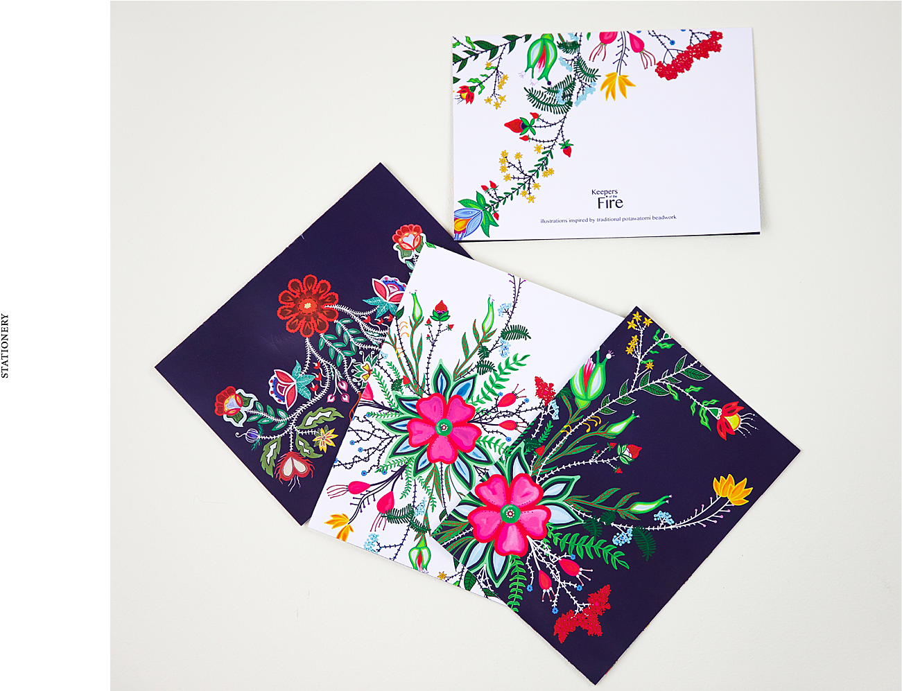 Floral Print Stationery Cards