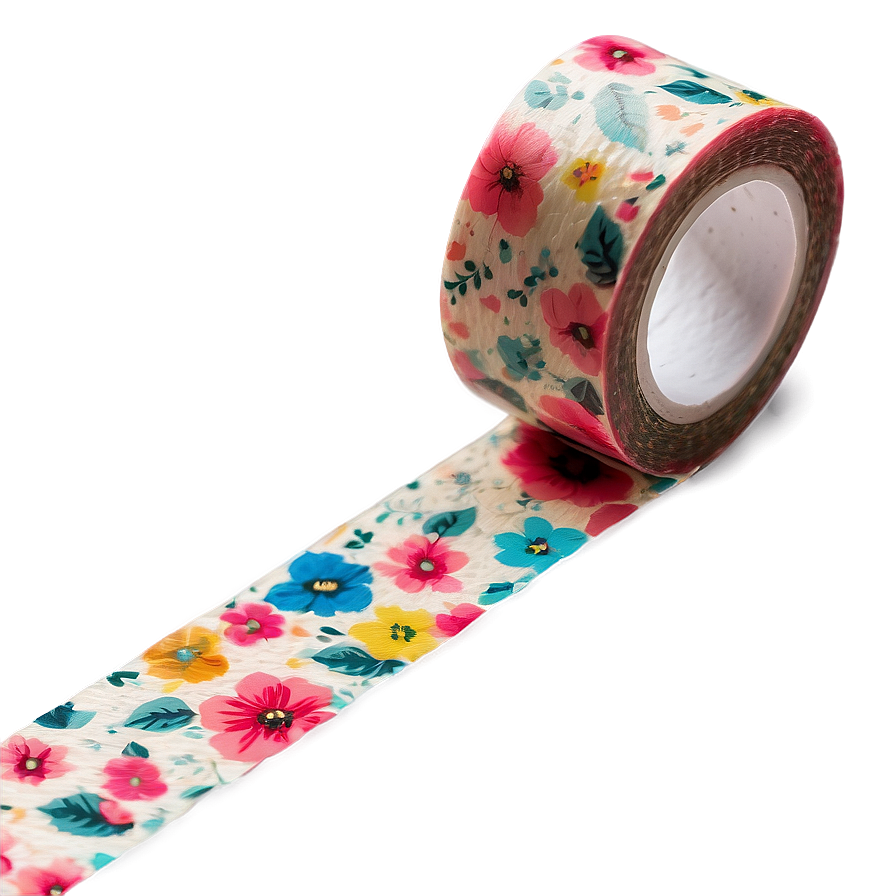 Floral Print Washi Tape Png 30