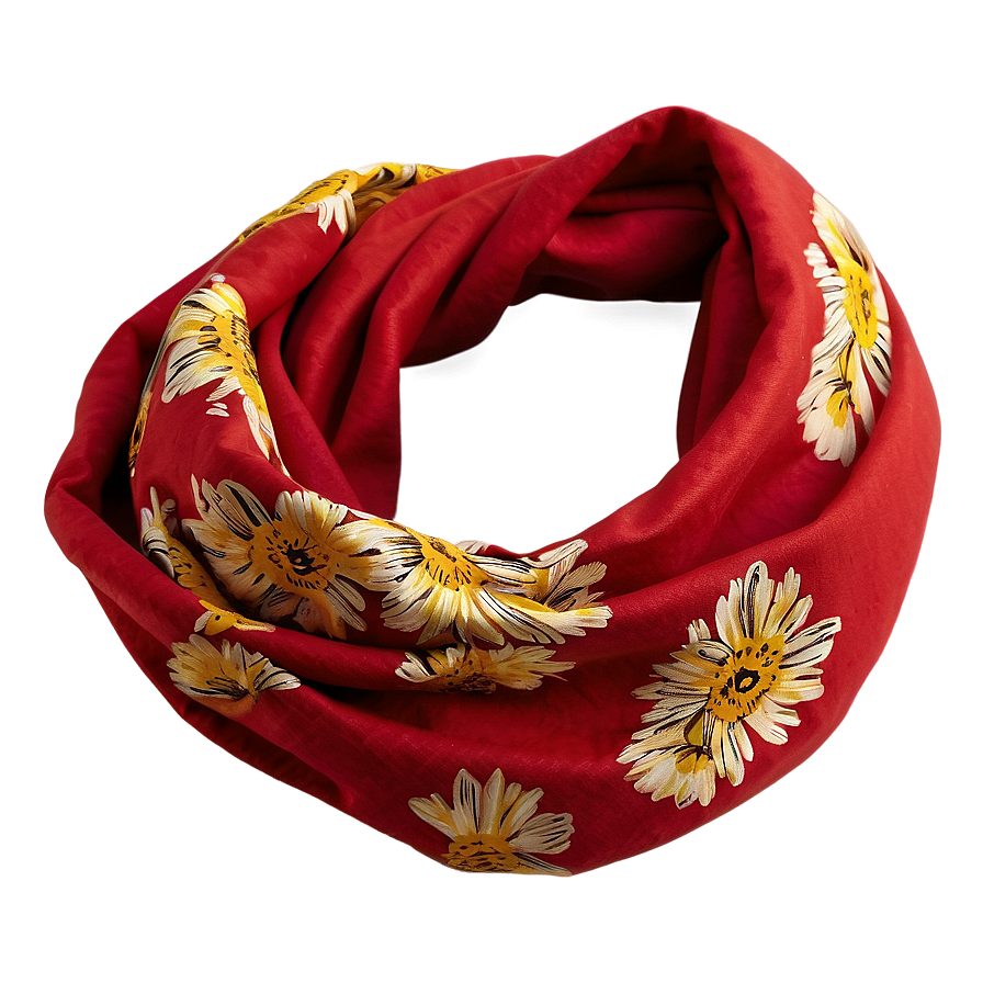 Floral Red Scarf Png Ppq9