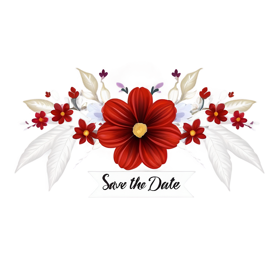 Floral Save The Date Png 88