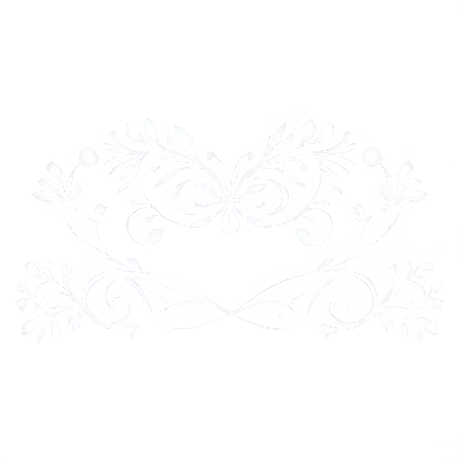 Floral Scroll Decorative Line Png Rvc