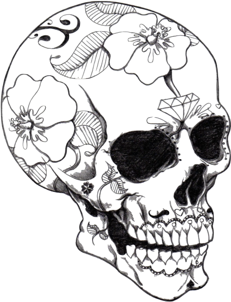 Floral Skull Artwork Tumblr