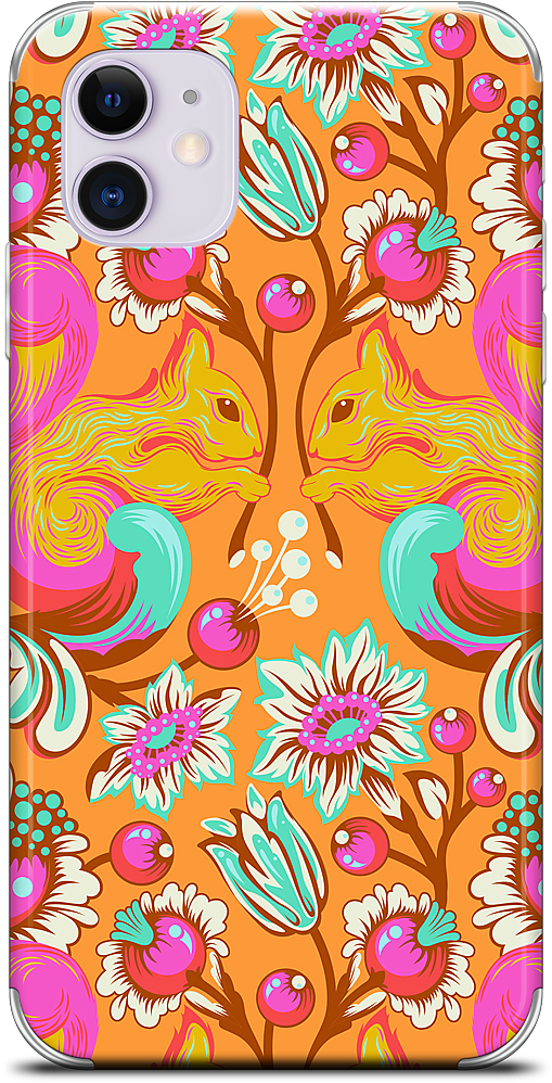 Floral Squirrel Pattern Phone Case