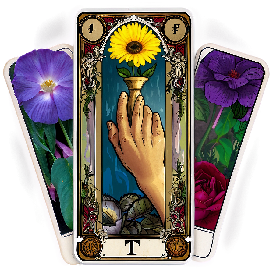 Floral Tarot Cards Png Tvv82