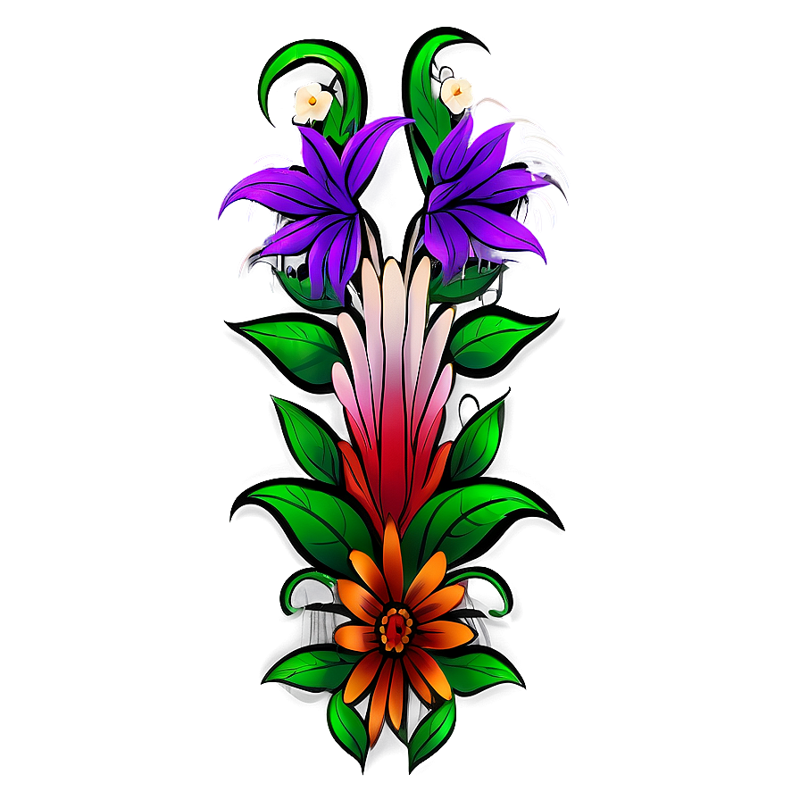 Floral Tattoo Pattern Png 05042024