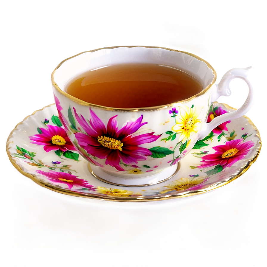 Floral Tea Cup Png Euv17