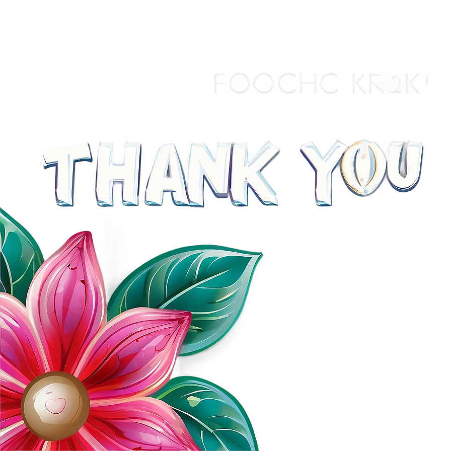 Floral Thank You Graphic Png Lwh