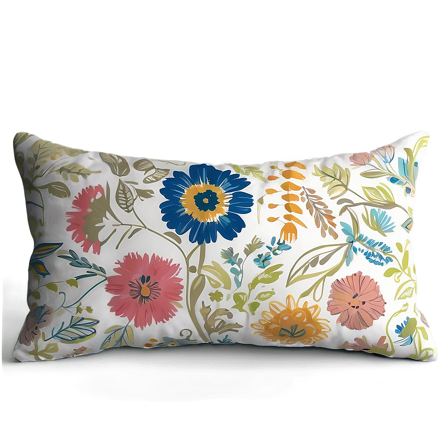 Floral Throw Pillow Design Png 06282024