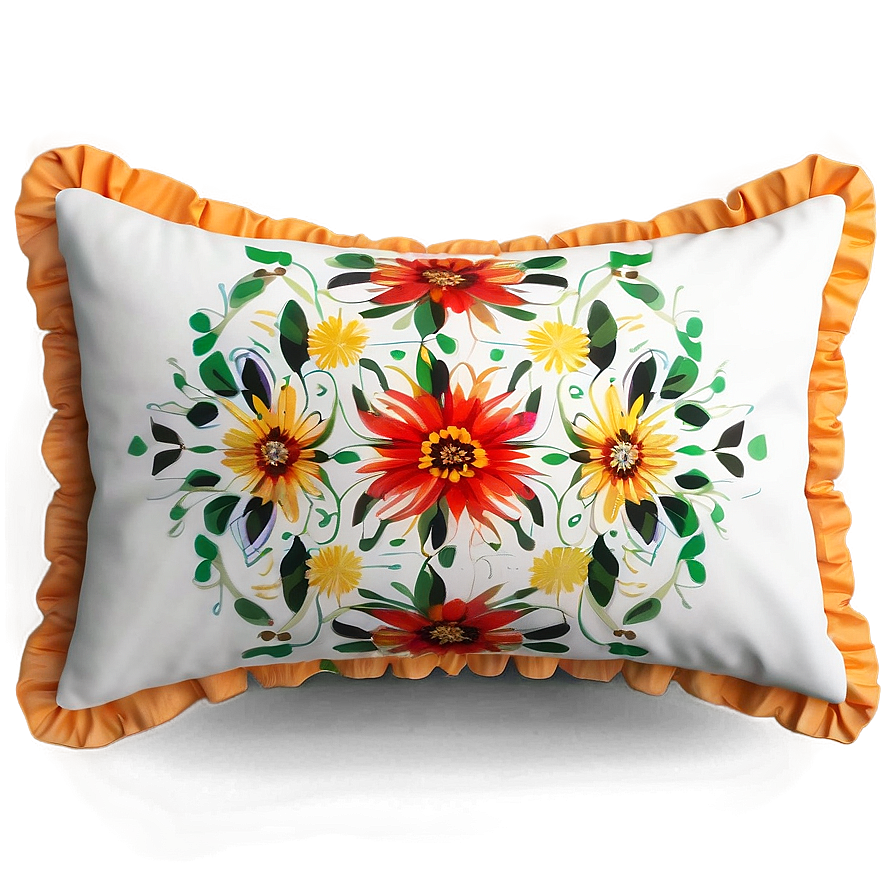 Floral Throw Pillow Design Png Ucm