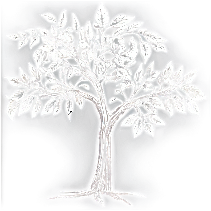 Floral Tree Outline Png Hqt