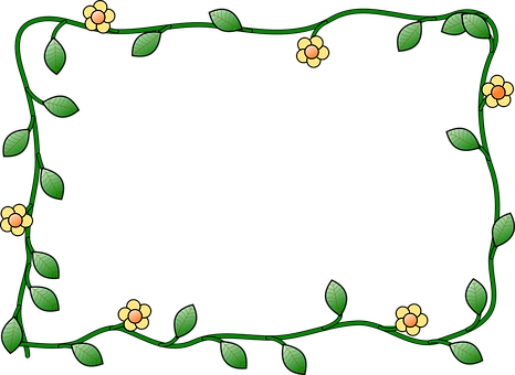 Floral Vine Frame Border