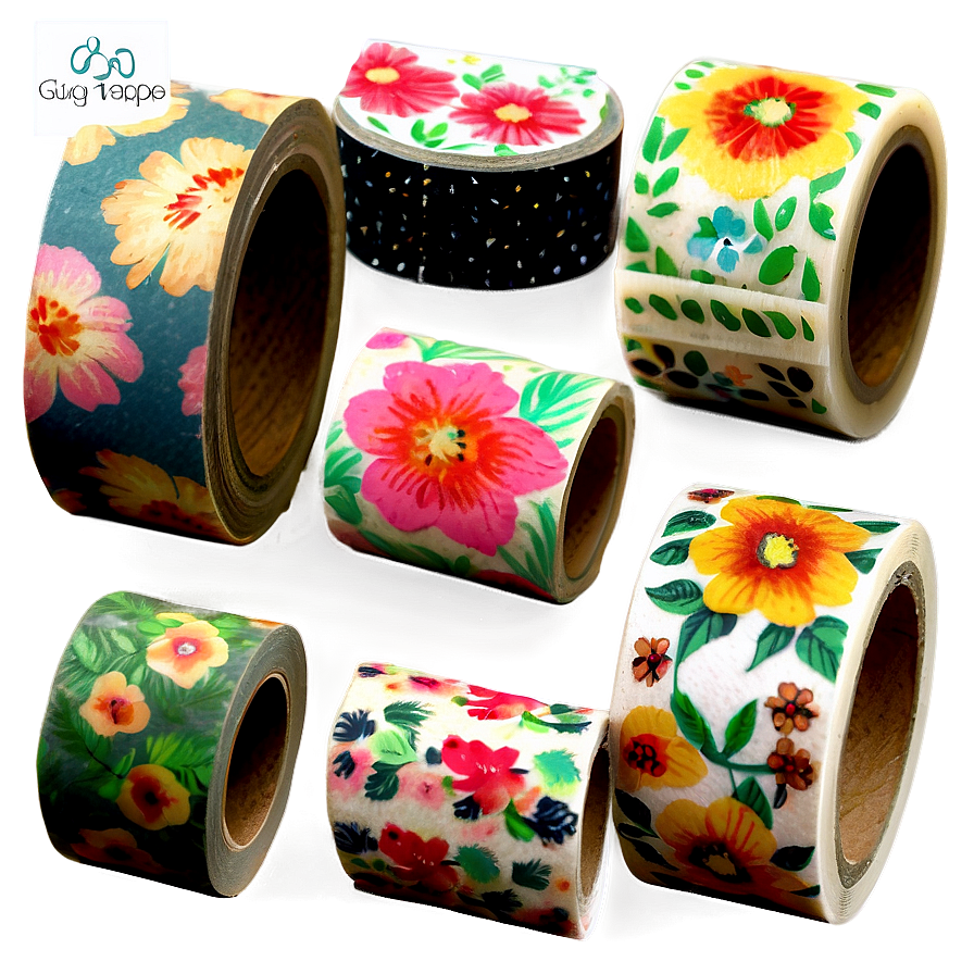 Floral Washi Tape Png Gyr13