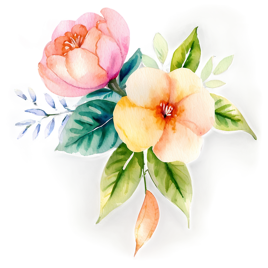 Floral Watercolor Design Png 05252024