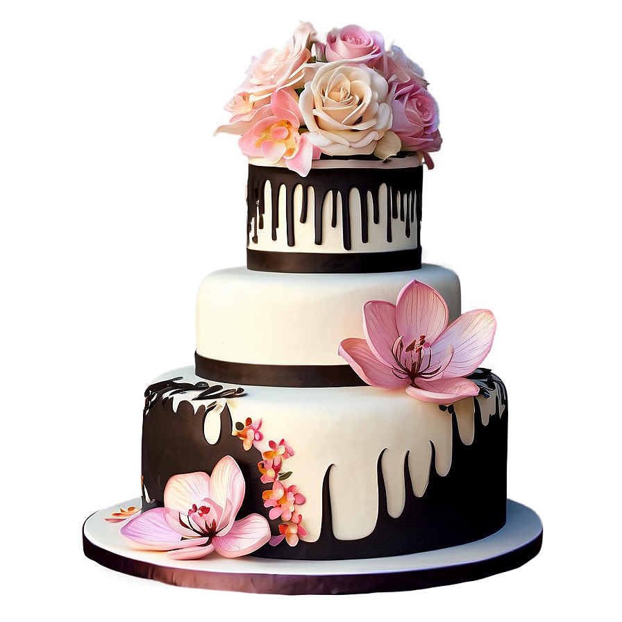 Floral Wedding Cake Png Xnh