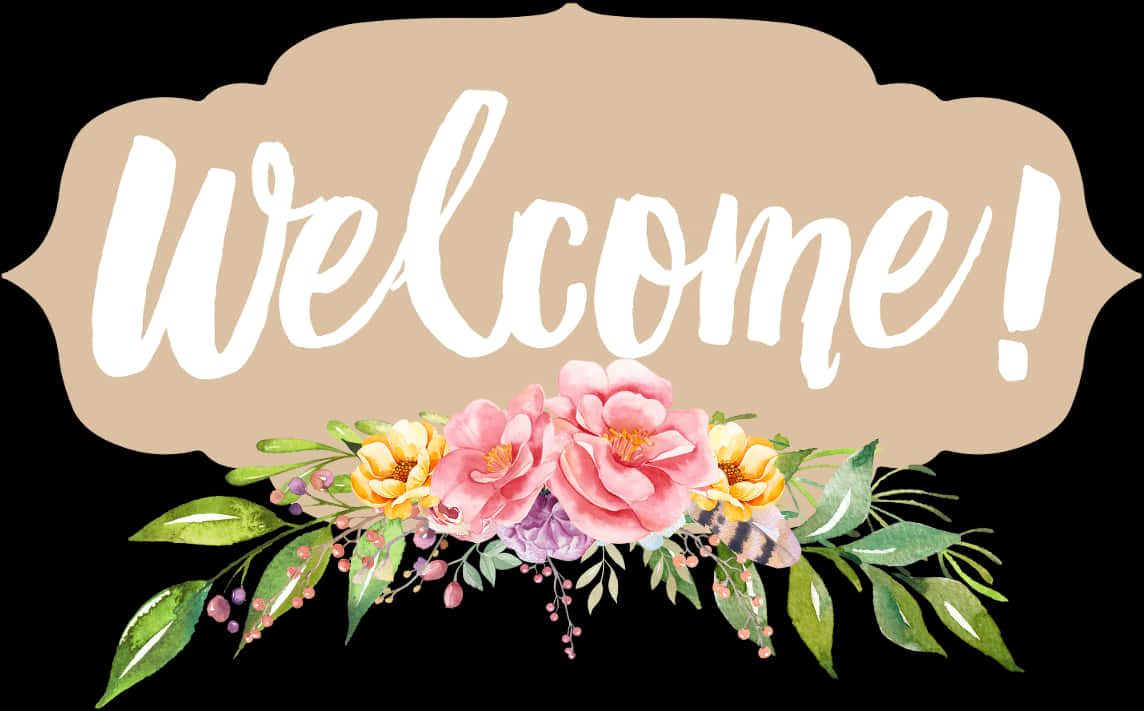 Floral Welcome Sign