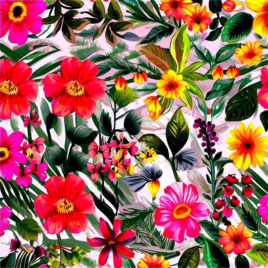 Floral Wrapping Paper Png Raw