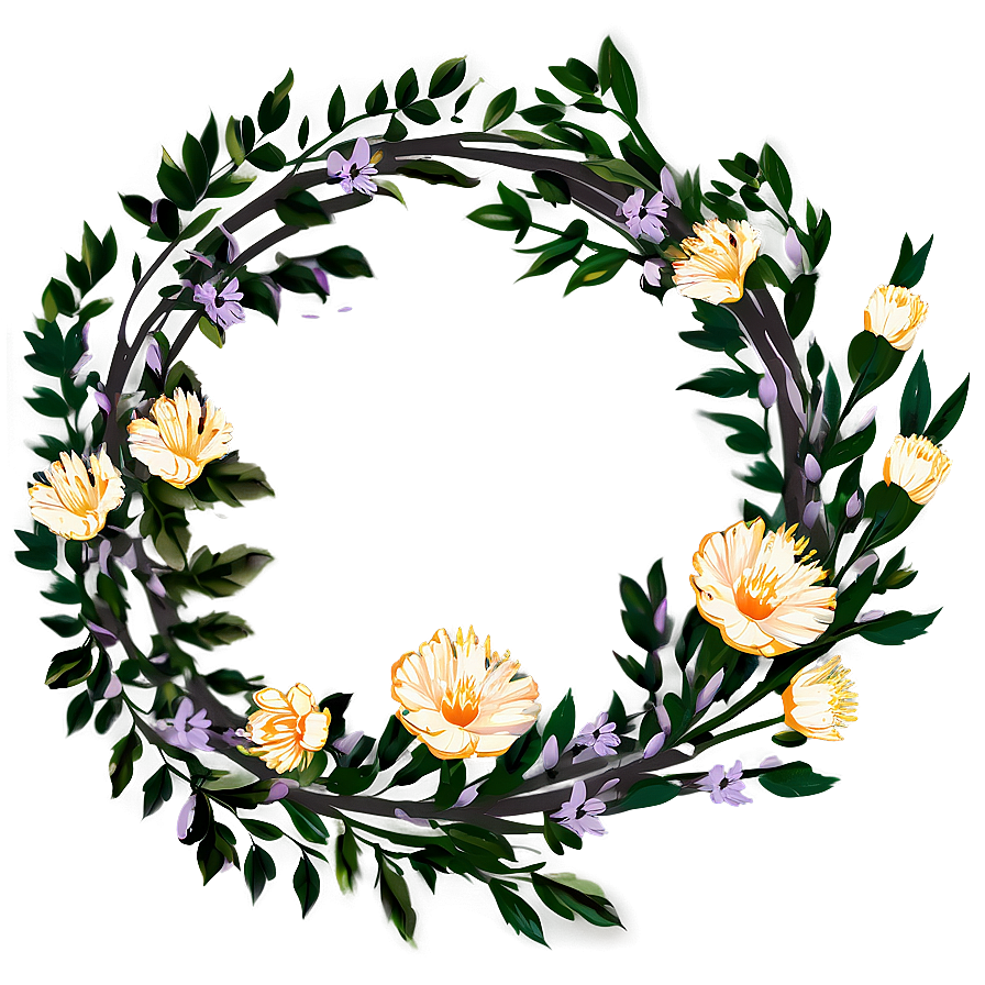 Floral Wreath Design Png Wvw