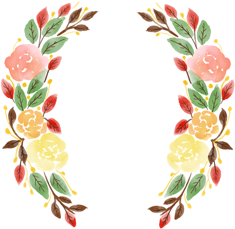 Floral Wreath Design Symmetry