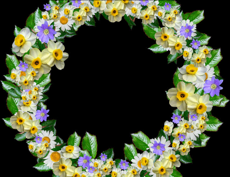 Floral Wreath Frame Design