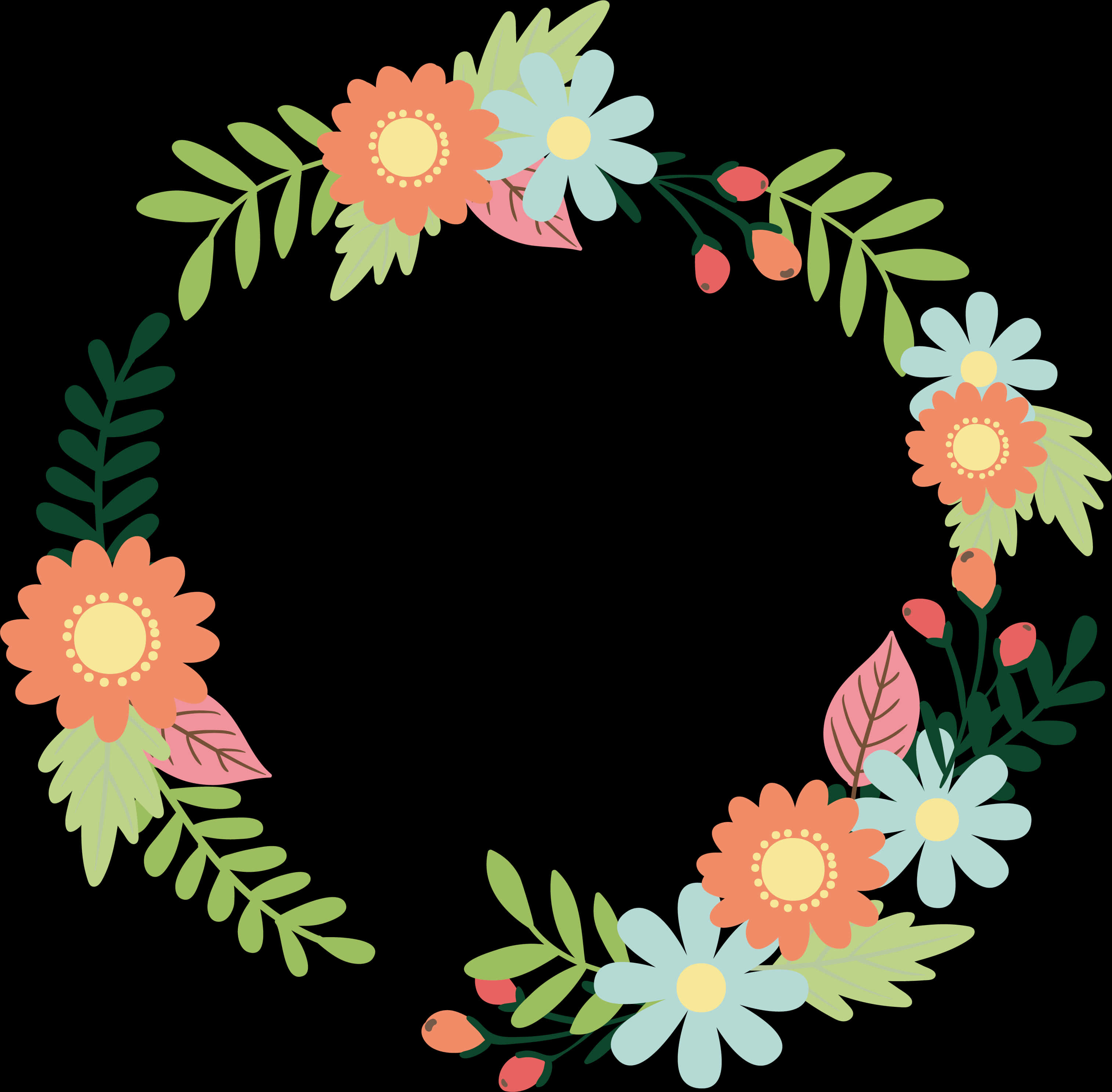 Floral_ Wreath_ Vector_ Graphic