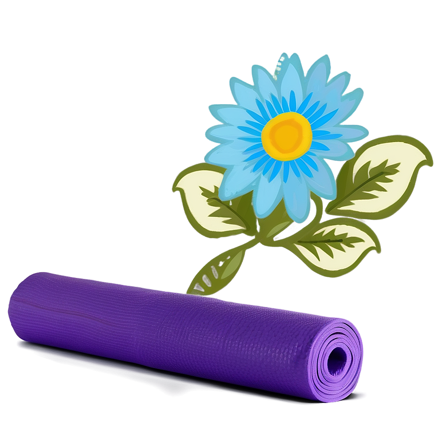 Floral Yoga Mat Png 05062024