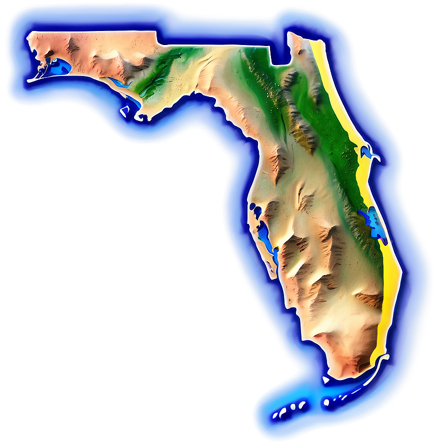 Florida Coastline Map Outline Png Gjq