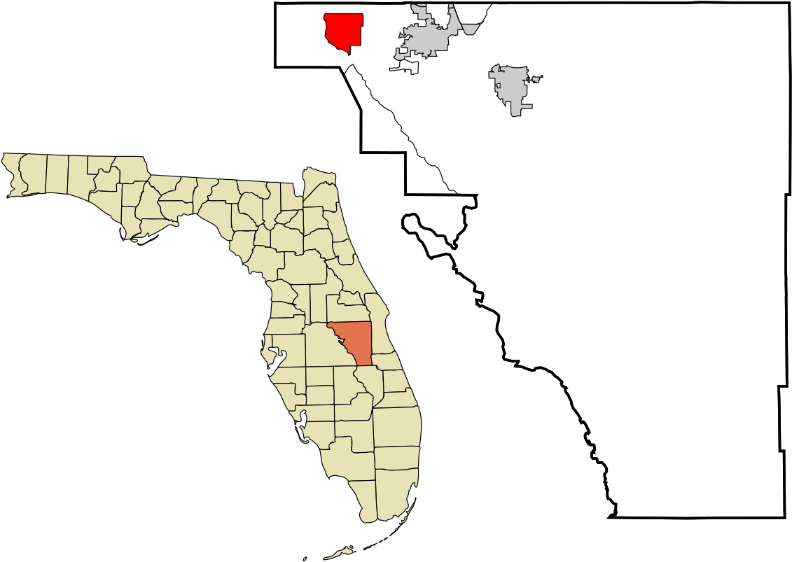 Florida Map Highlighting Orange County