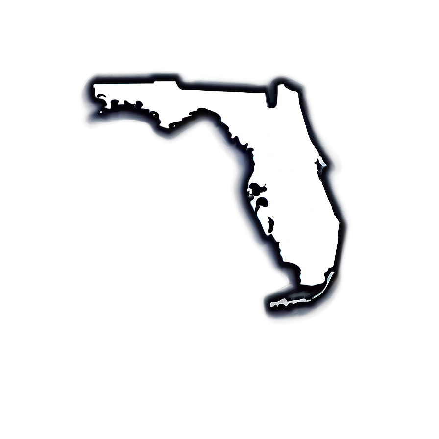 Florida Map Outline Png 64