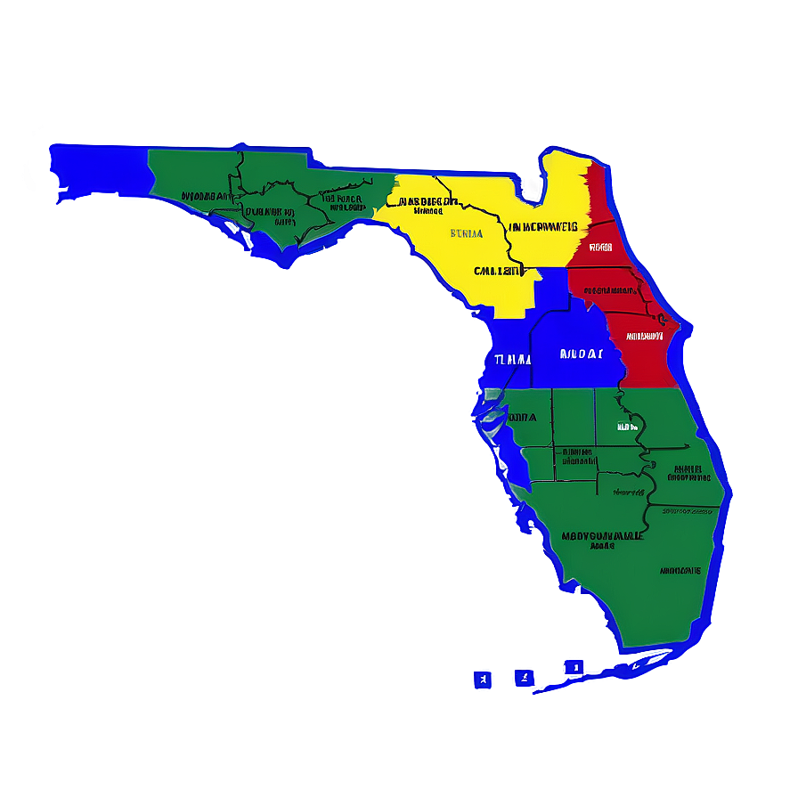 Florida Outline With Counties Png 49