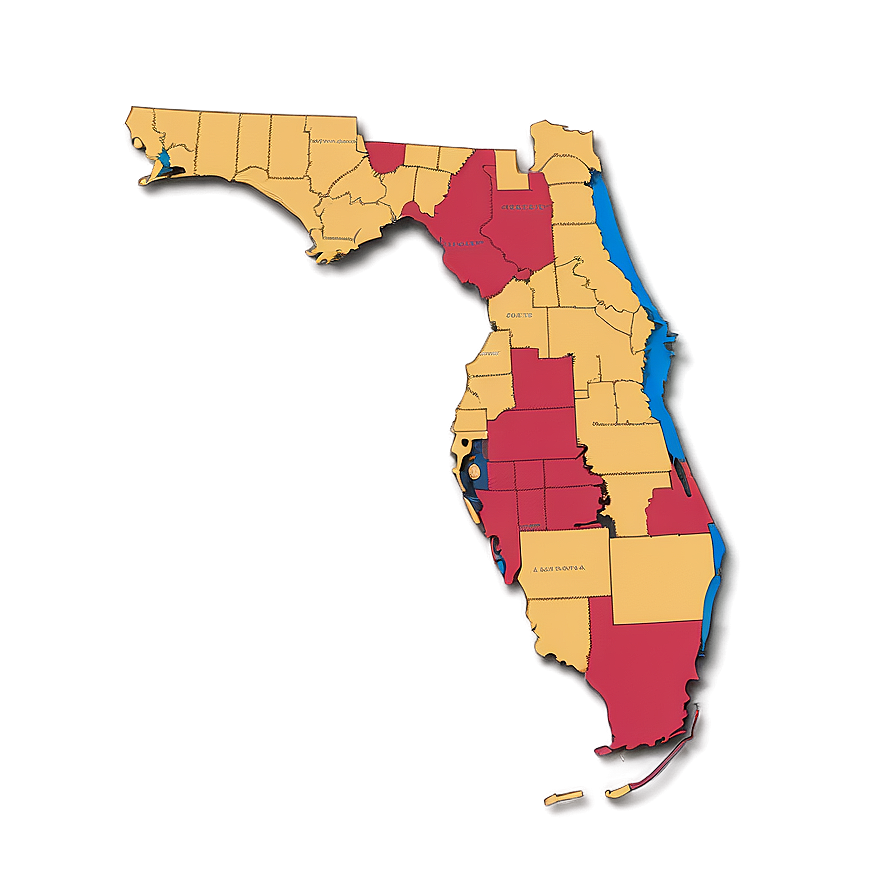 Florida Outline With Counties Png Orl7