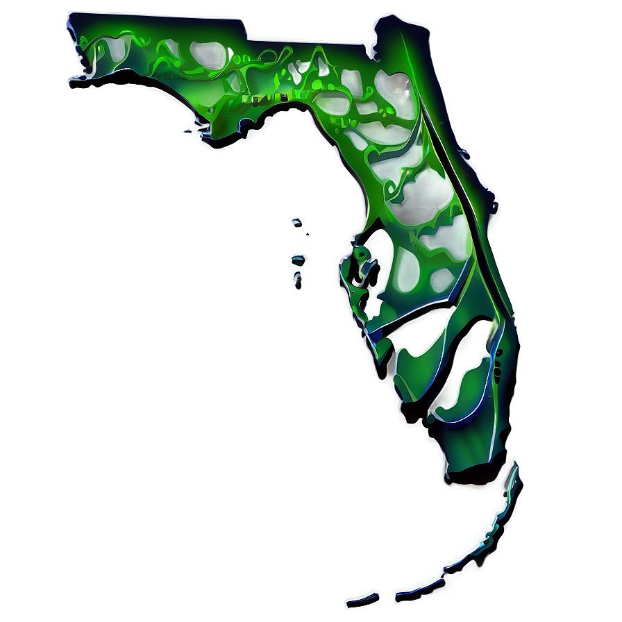 Florida Outline With Waves Png Xxp